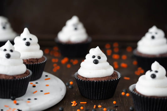 Spooky Chocolate Ghost Cupcakes